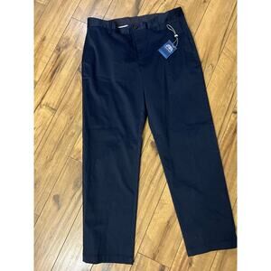 NWT Savile Row Company men’s navy blue flat front pants size 34x30